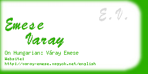 emese varay business card