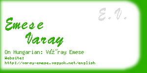 emese varay business card